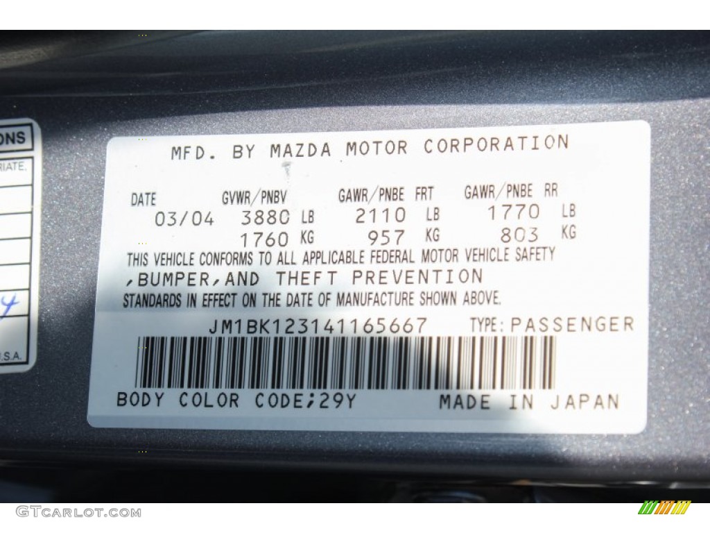 2004 MAZDA3 s Sedan - Titanium Gray Metallic / Black/Red photo #17