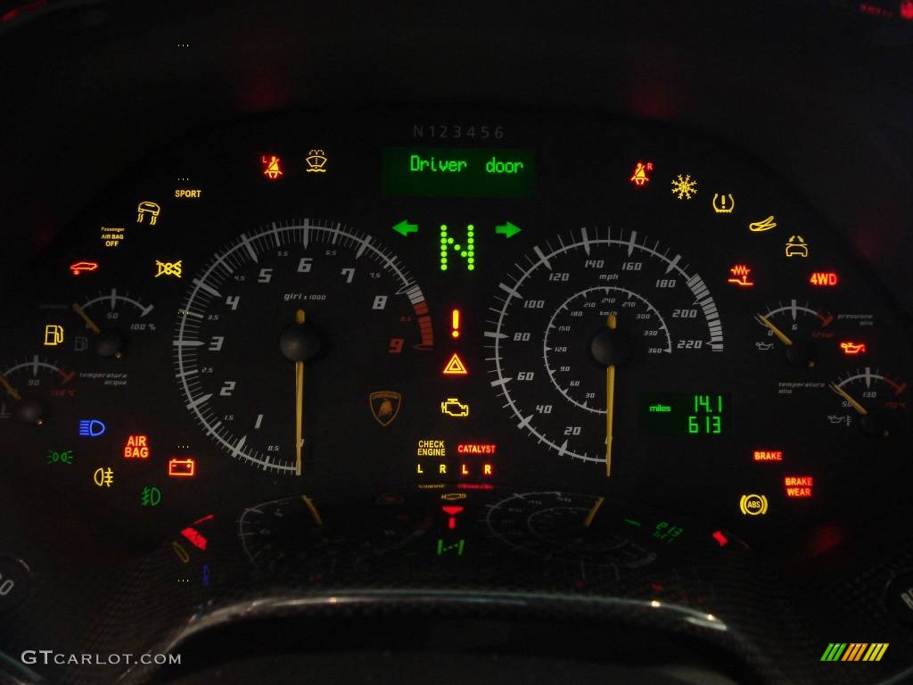 2008 Lamborghini Murcielago LP640 Coupe Gauges Photo #840529