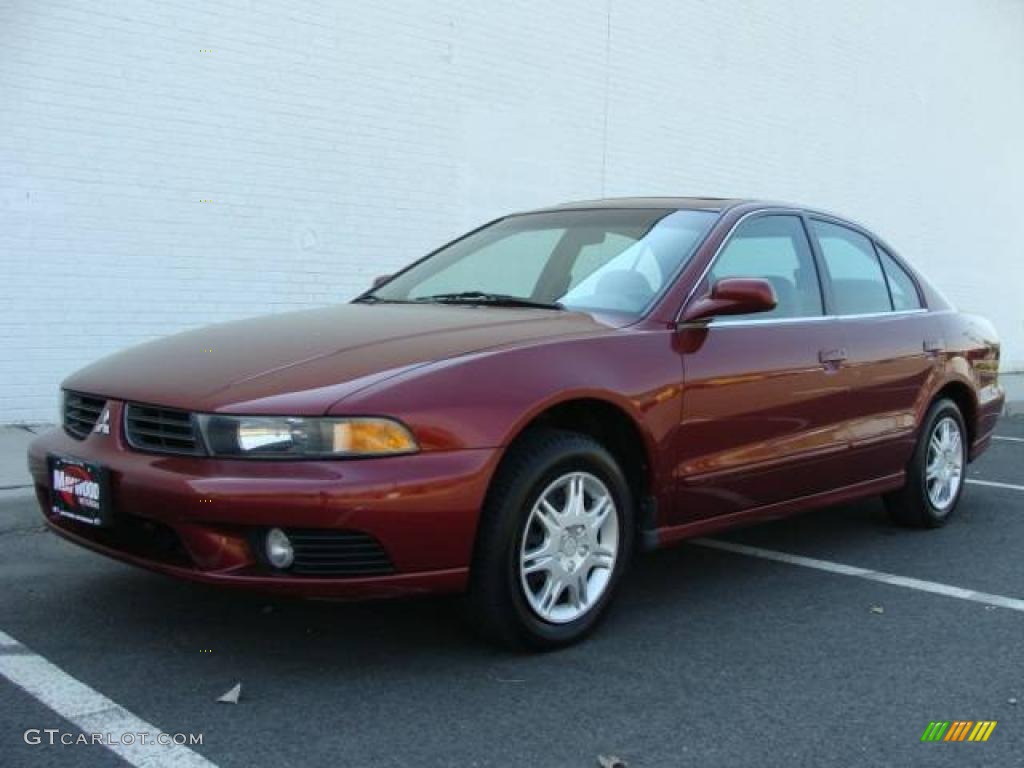 2003 Galant ES - Ultra Red Pearl / Gray photo #1