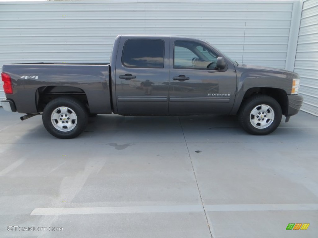 Taupe Gray Metallic 2010 Chevrolet Silverado 1500 LT Crew Cab 4x4 Exterior Photo #84053483