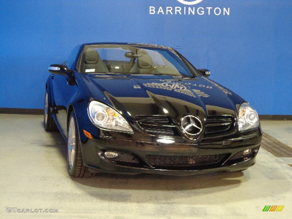 2008 SLK 350 Roadster - Black / Black photo #1