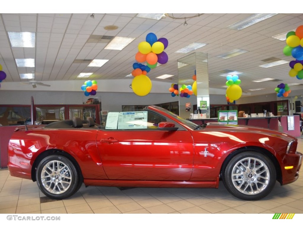 2014 Mustang V6 Premium Convertible - Ruby Red / Charcoal Black photo #2