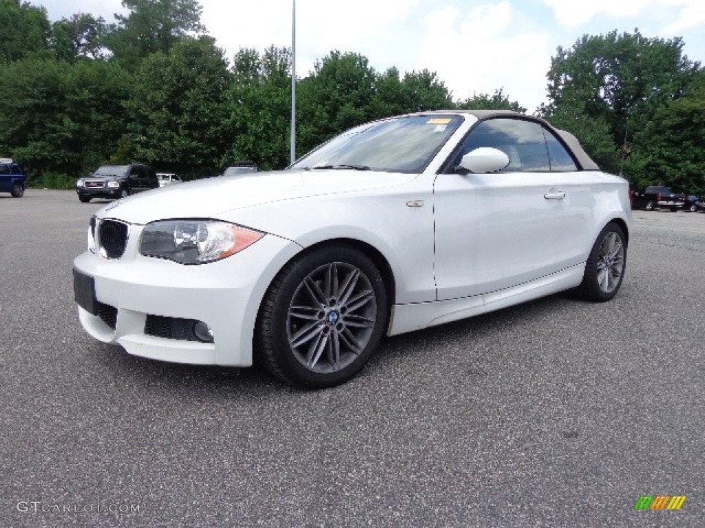 2009 1 Series 128i Convertible - Alpine White / Taupe photo #2