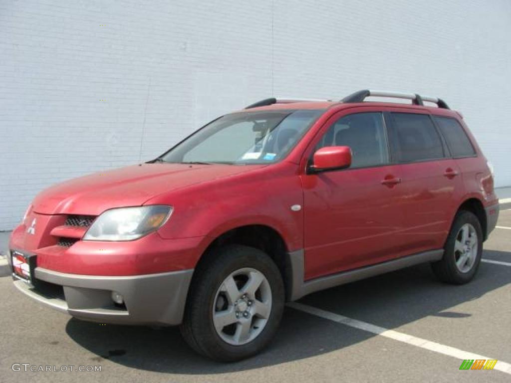 2003 Outlander XLS 4WD - Rio Red Pearl / Charcoal photo #1