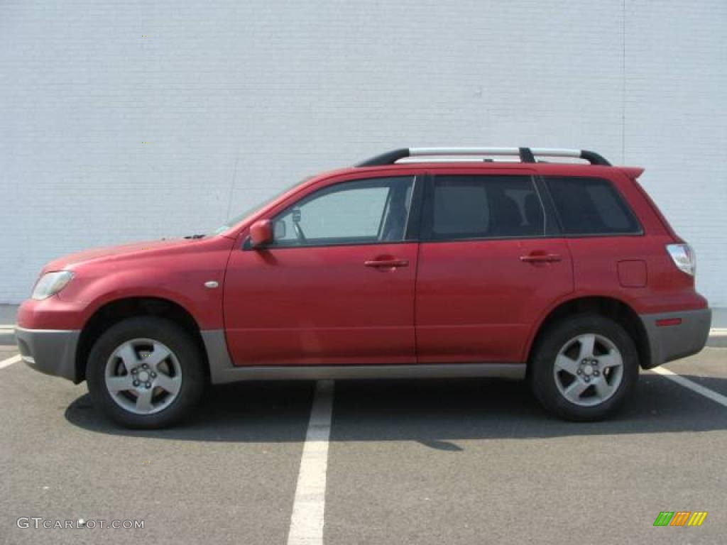 2003 Outlander XLS 4WD - Rio Red Pearl / Charcoal photo #3
