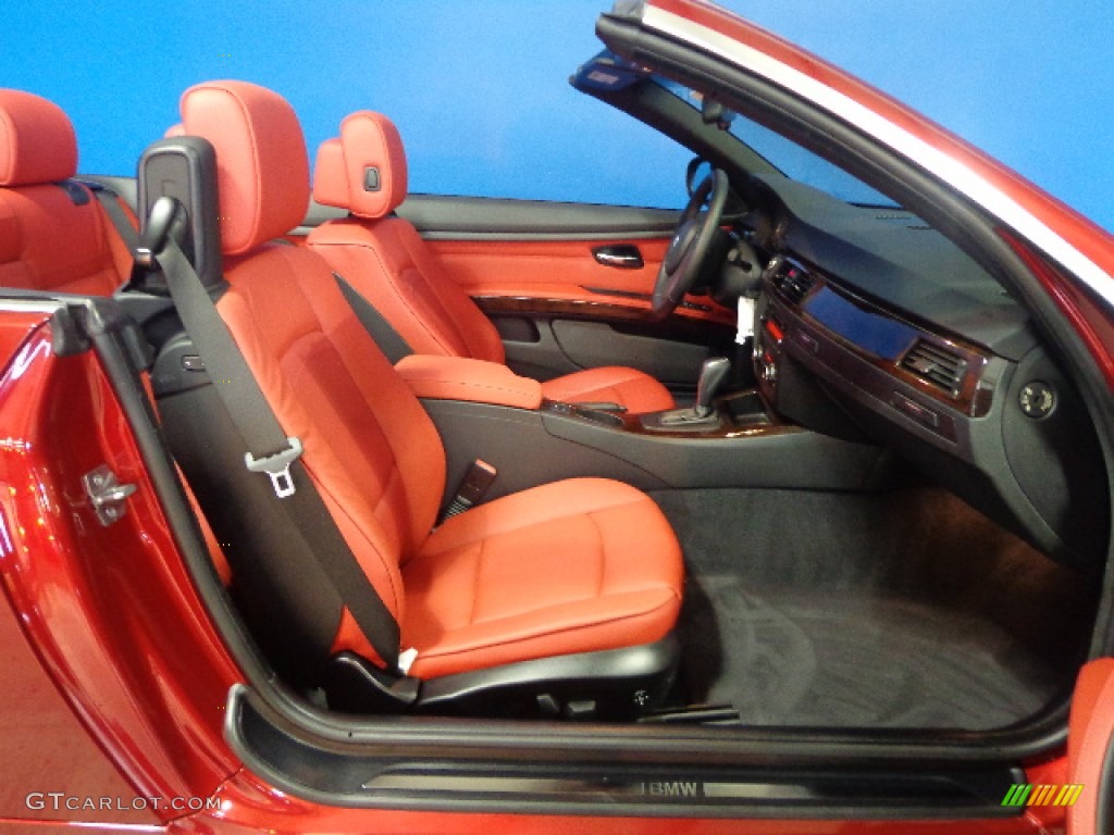 2011 3 Series 328i Convertible - Vermillion Red Metallic / Coral Red/Black Dakota Leather photo #32