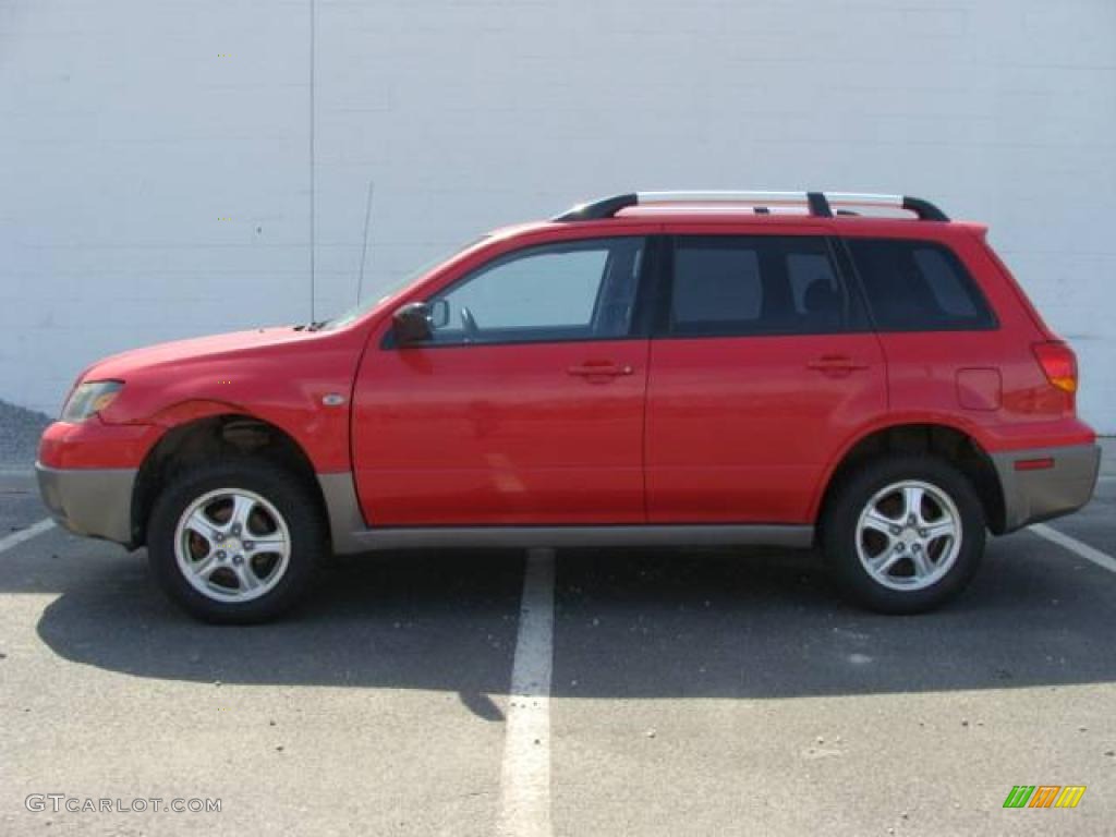 2003 Outlander LS - Rio Red Pearl / Charcoal photo #3