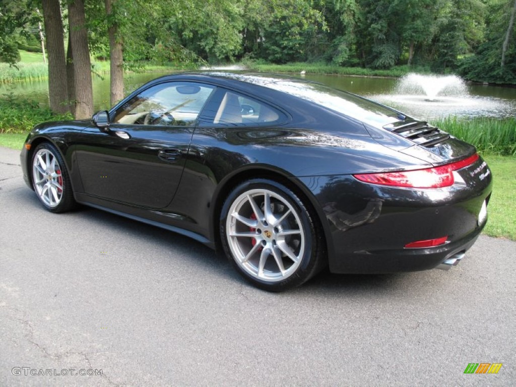 Basalt Black Metallic 2013 Porsche 911 Carrera 4S Coupe Exterior Photo #84058007