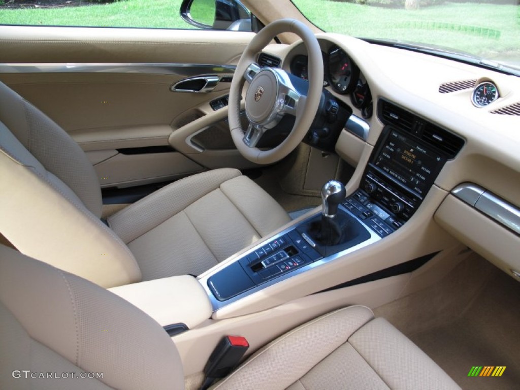 Luxor Beige Interior 2013 Porsche 911 Carrera 4S Coupe Photo #84058307