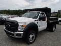 Oxford White - F550 Super Duty XL Regular Cab 4x4 Dump Truck Photo No. 4