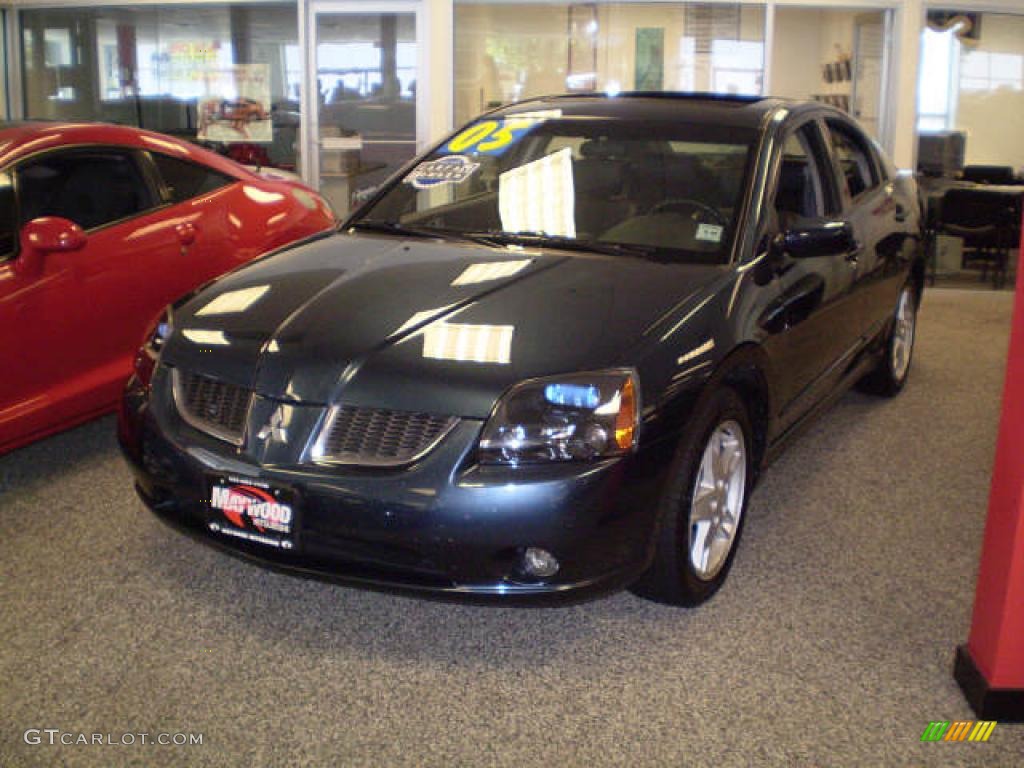 2005 Galant GTS V6 - Torched Steel Blue Pearl / Black photo #1