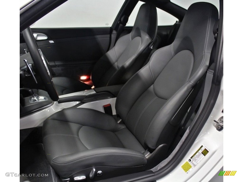 Black/Stone Grey Interior 2011 Porsche 911 Turbo S Coupe Photo #84062899