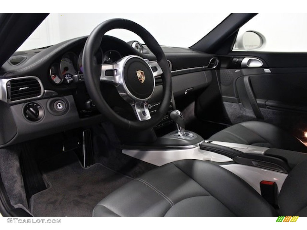 Black/Stone Grey Interior 2011 Porsche 911 Turbo S Coupe Photo #84062987