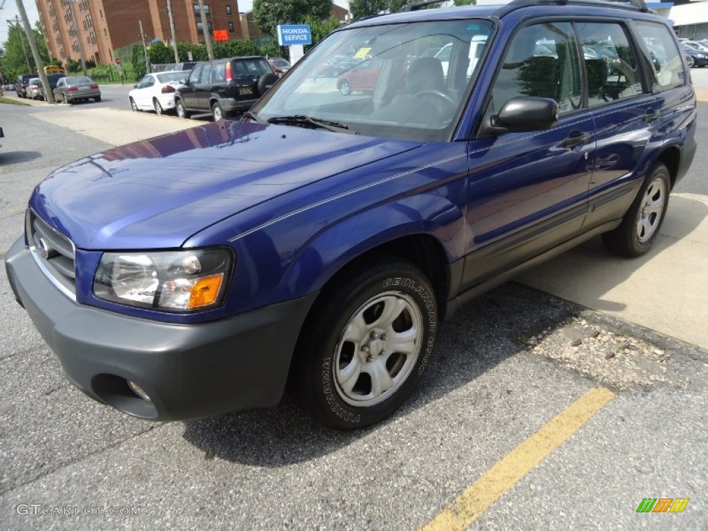 2003 Forester 2.5 X - Pacifica Blue Metallic / Gray photo #2