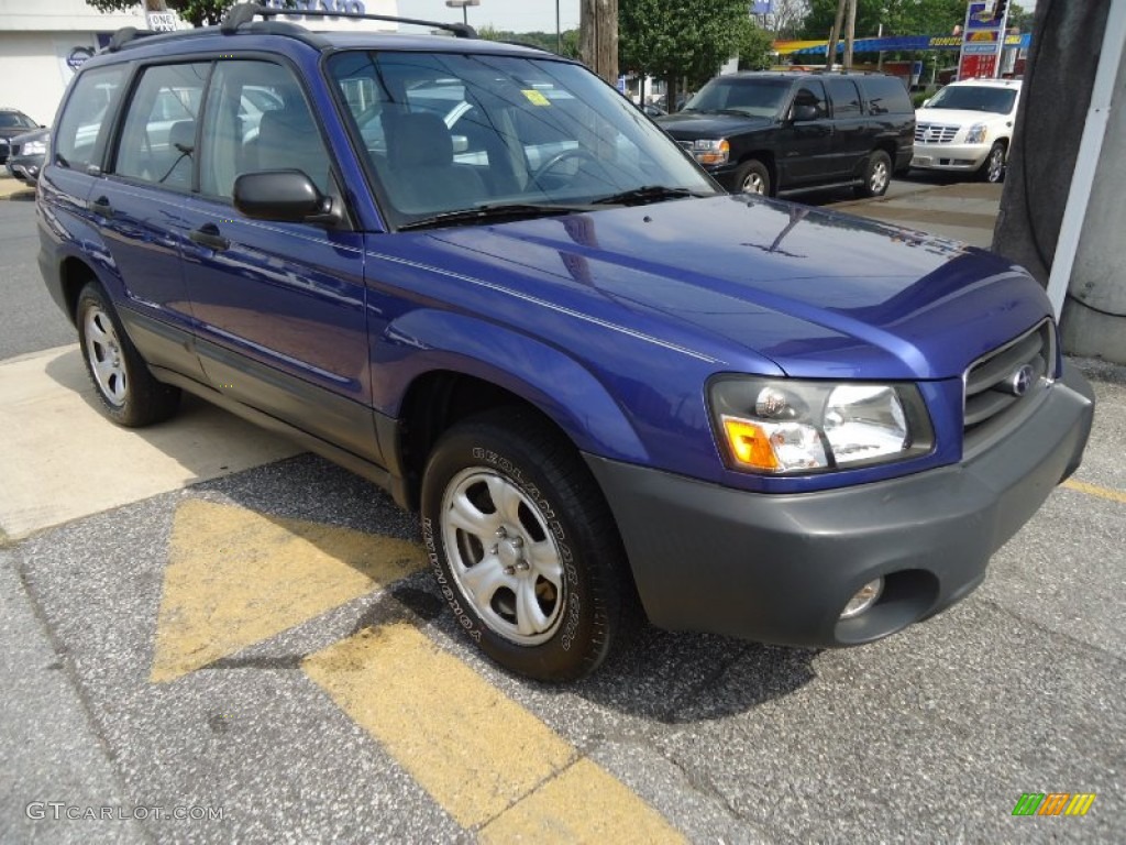 2003 Forester 2.5 X - Pacifica Blue Metallic / Gray photo #4