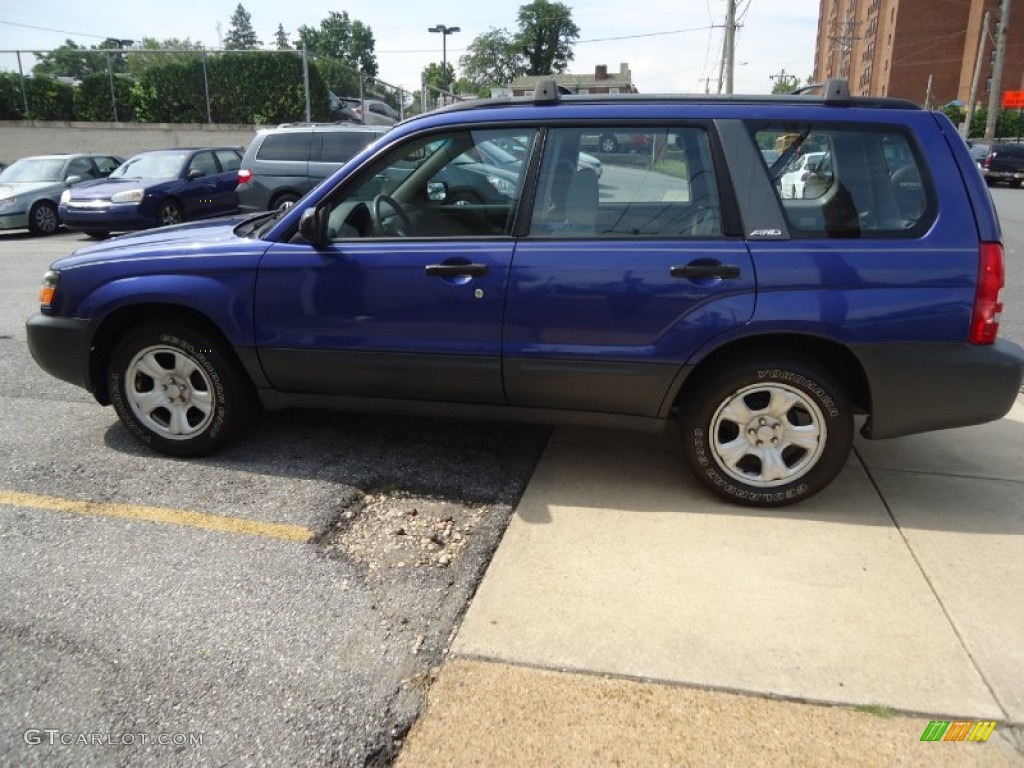 2003 Forester 2.5 X - Pacifica Blue Metallic / Gray photo #9