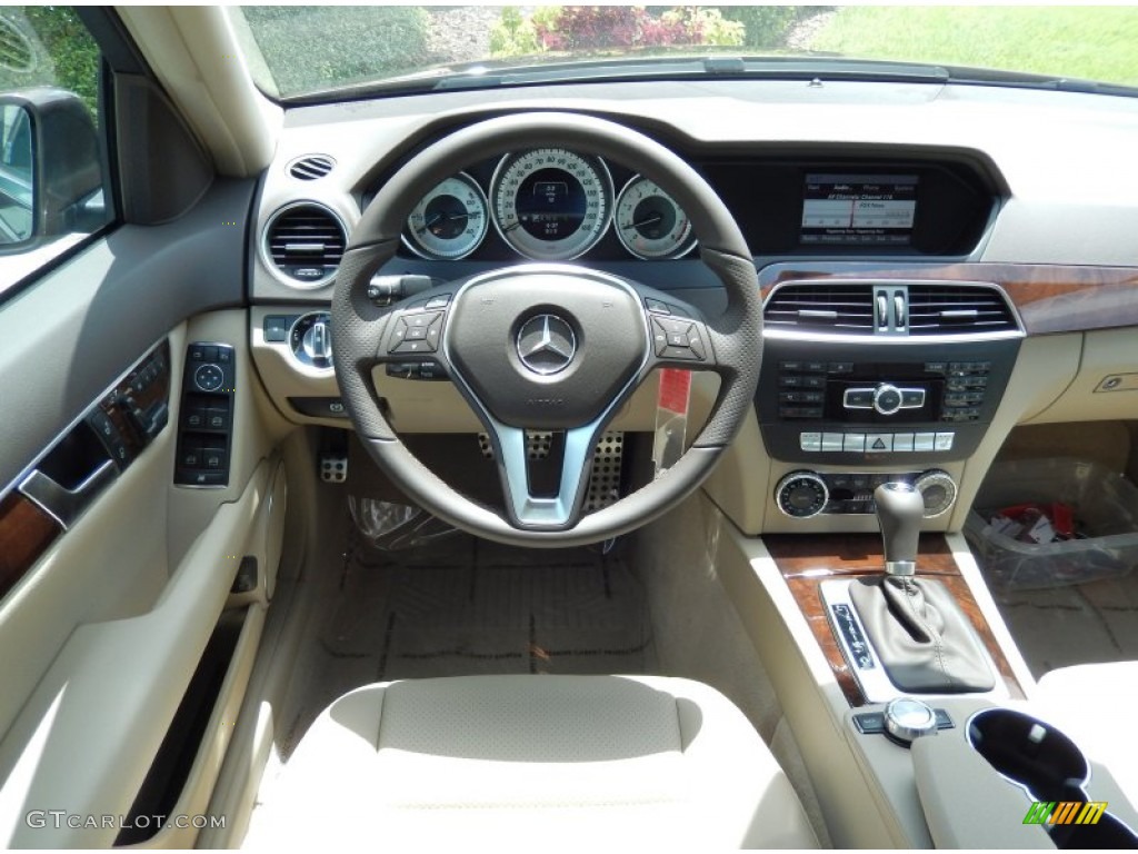 2013 Mercedes-Benz C 250 Sport Almond/Mocha Dashboard Photo #84065504