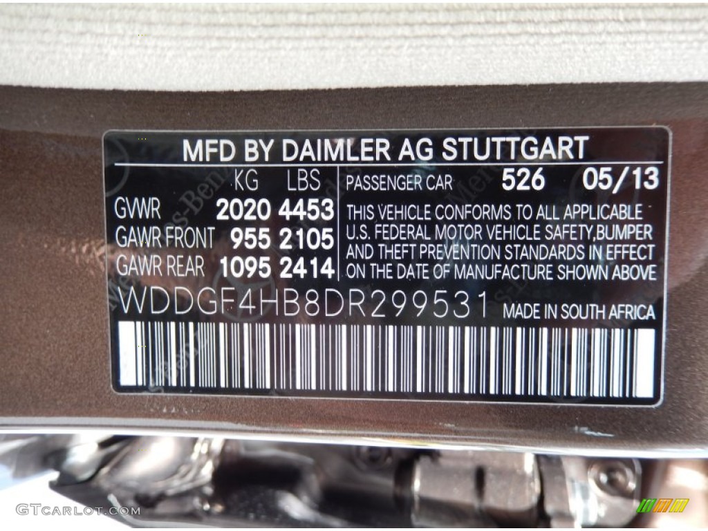 2013 C Color Code 526 for Dolomite Brown Metallic Photo #84065607