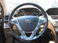 2010 Acura MDX Taupe Gray Interior Steering Wheel Photo
