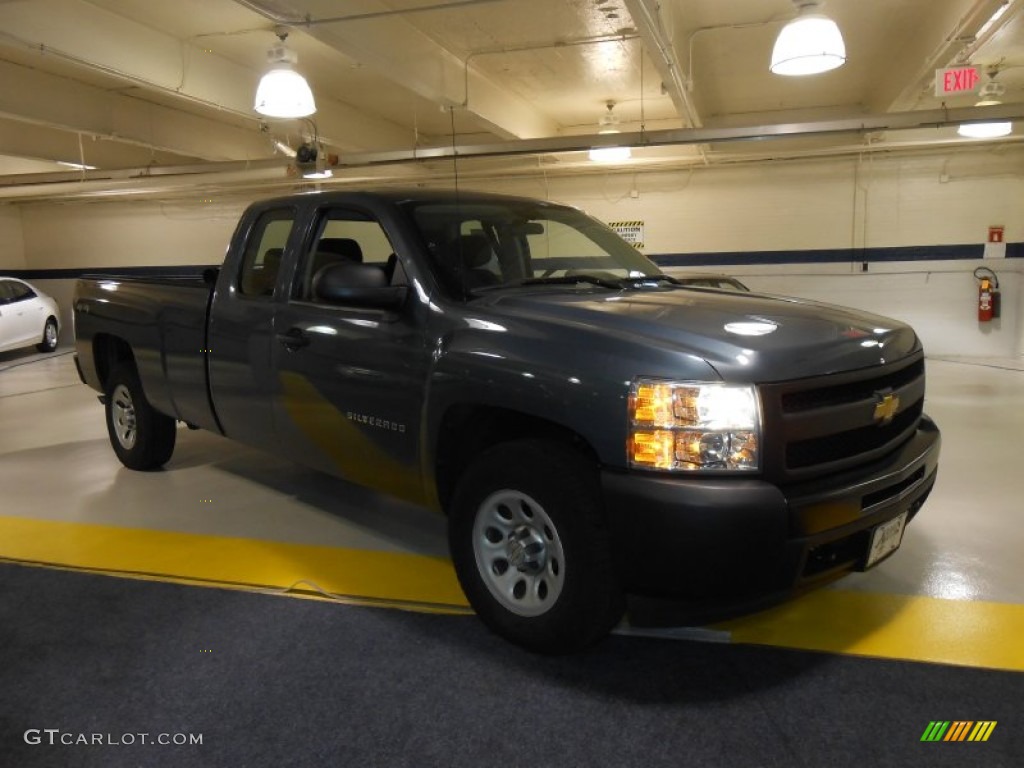 2011 Silverado 1500 Extended Cab 4x4 - Blue Granite Metallic / Dark Titanium photo #3