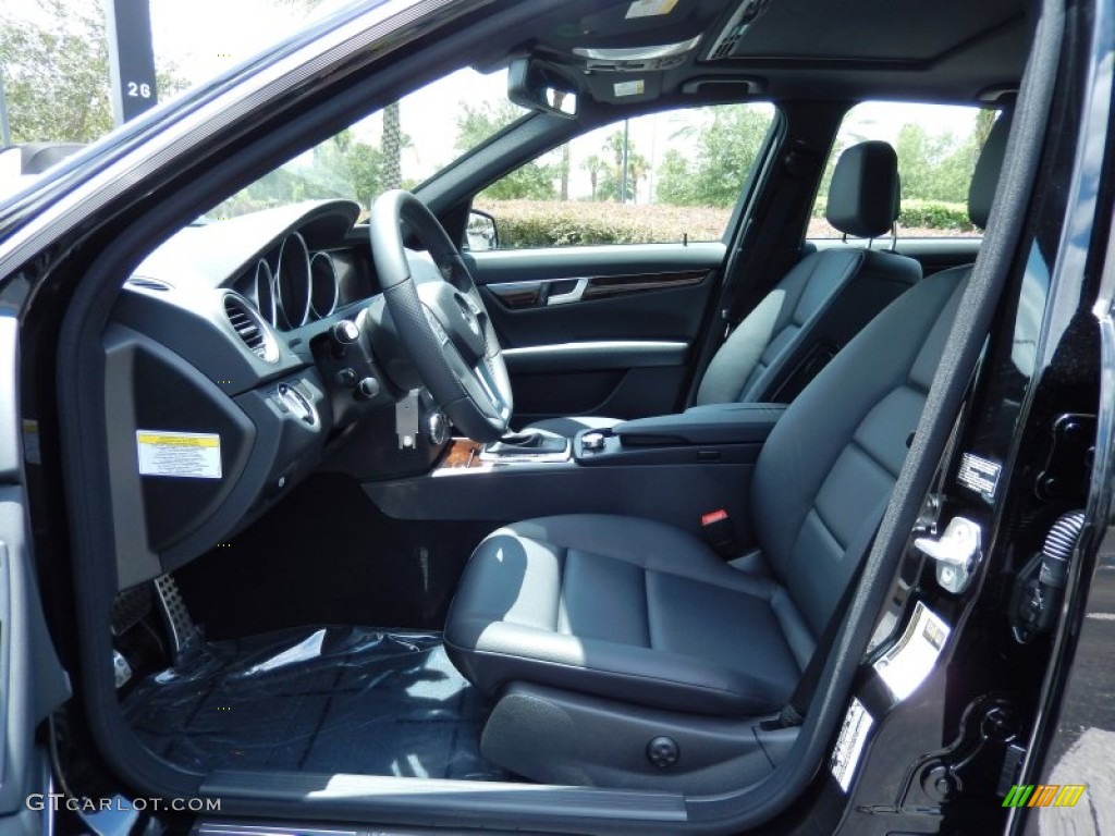 Black Interior 2013 Mercedes-Benz C 250 Sport Photo #84067082