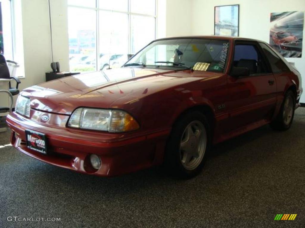 Medium Cabernet Red Ford Mustang