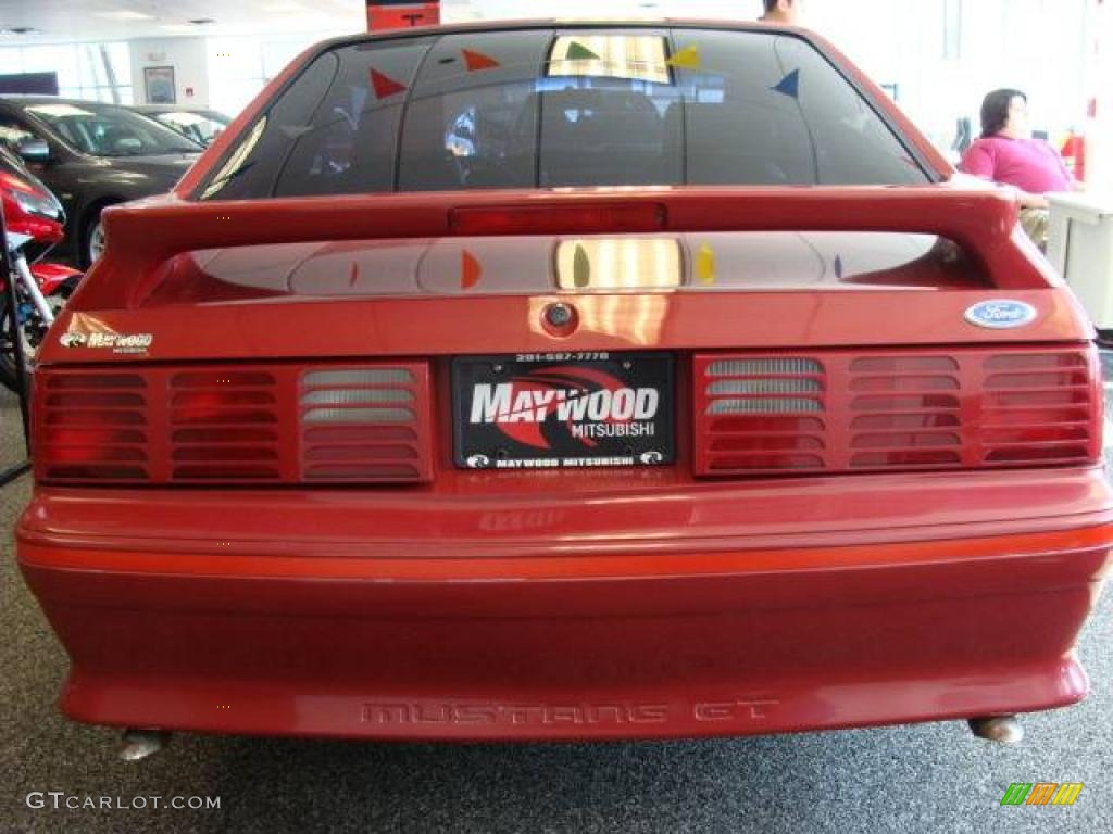 1987 Mustang GT Fastback - Medium Cabernet Red / Medium Grey photo #4
