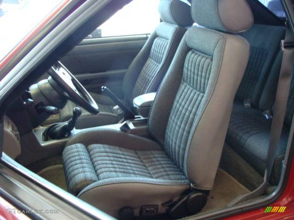 1987 Mustang GT Fastback - Medium Cabernet Red / Medium Grey photo #10