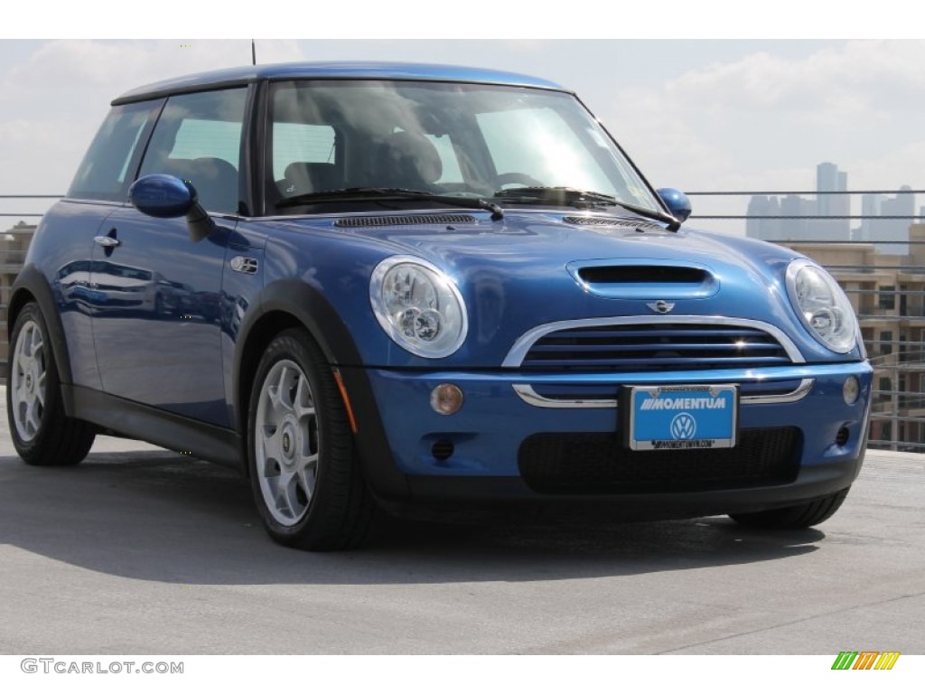 2006 Cooper S Hardtop - Hyper Blue Metallic / Black/Panther Black photo #1