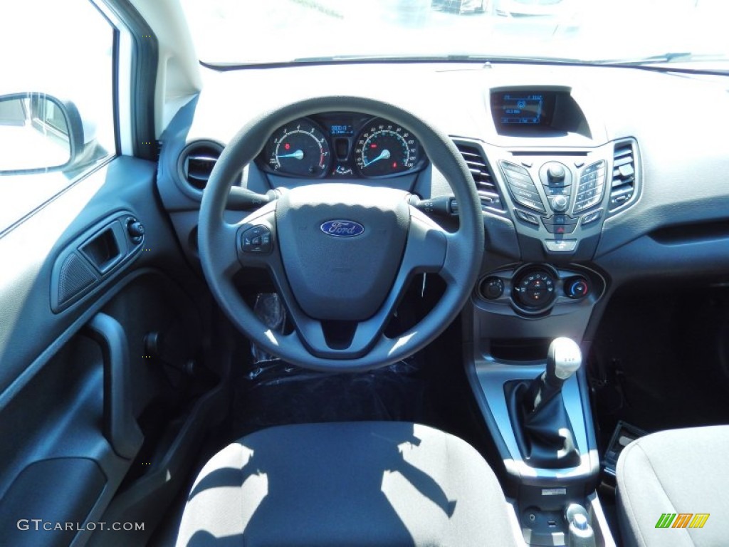 2014 Ford Fiesta S Hatchback Charcoal Black Dashboard Photo #84069005