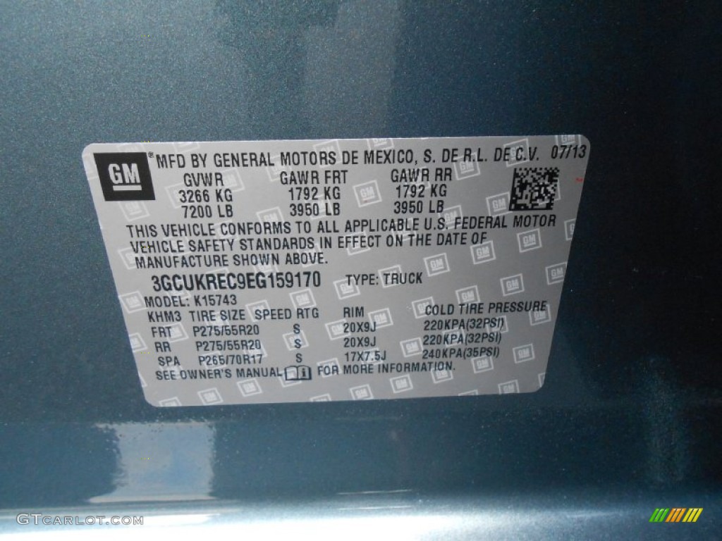 2014 Silverado 1500 LT Z71 Crew Cab 4x4 - Blue Granite Metallic / Jet Black photo #15