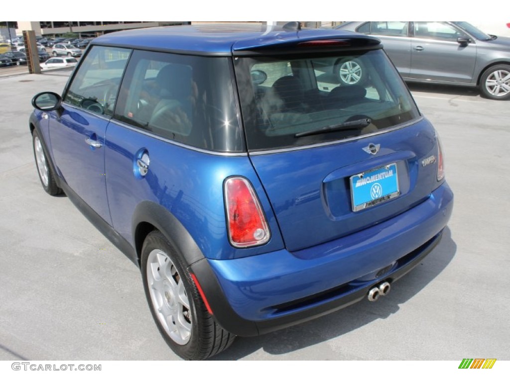 2006 Cooper S Hardtop - Hyper Blue Metallic / Black/Panther Black photo #7