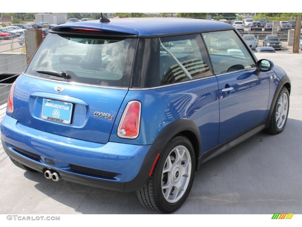 2006 Cooper S Hardtop - Hyper Blue Metallic / Black/Panther Black photo #9