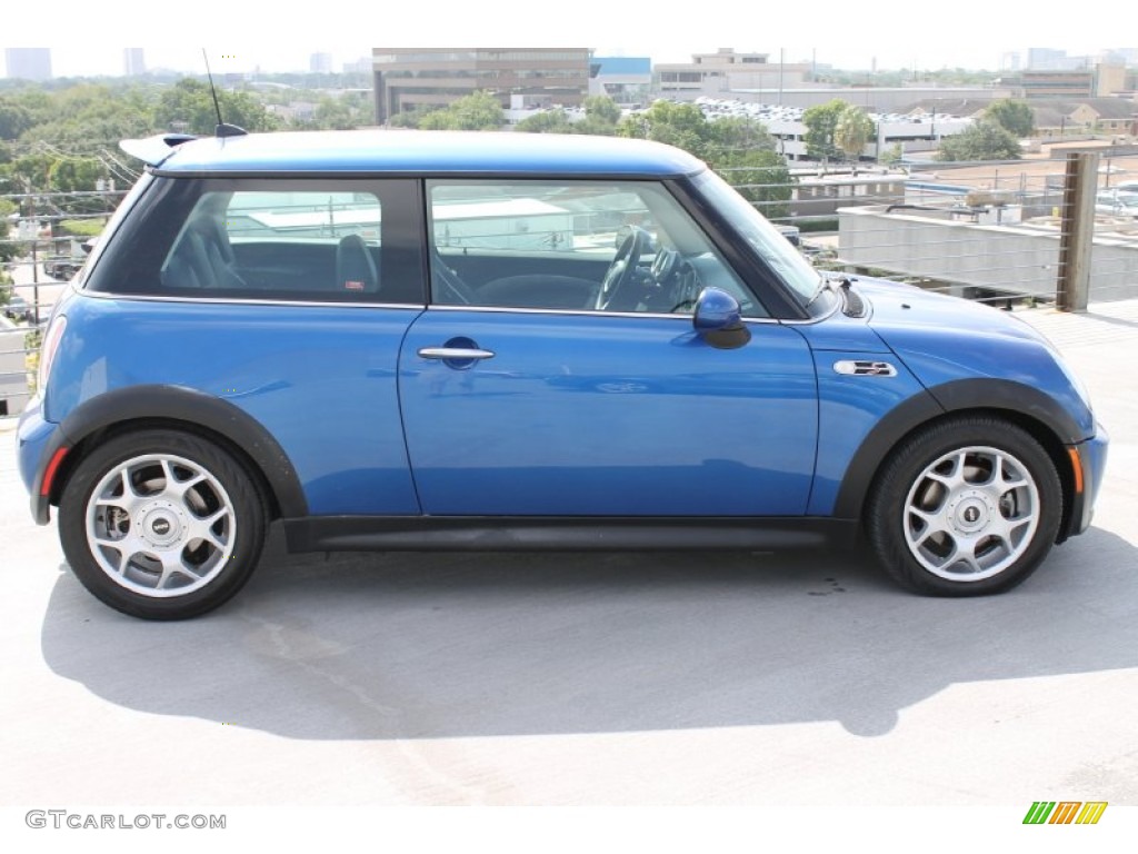2006 Cooper S Hardtop - Hyper Blue Metallic / Black/Panther Black photo #11