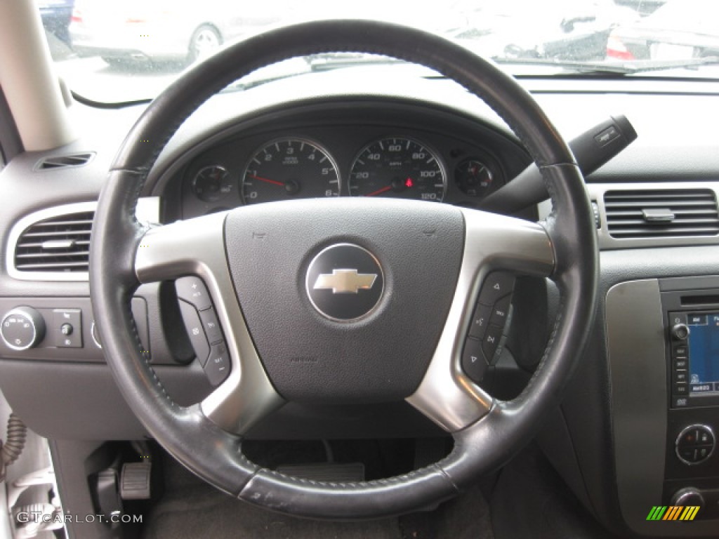 2007 Chevrolet Suburban 1500 LTZ 4x4 Ebony Steering Wheel Photo #84069518