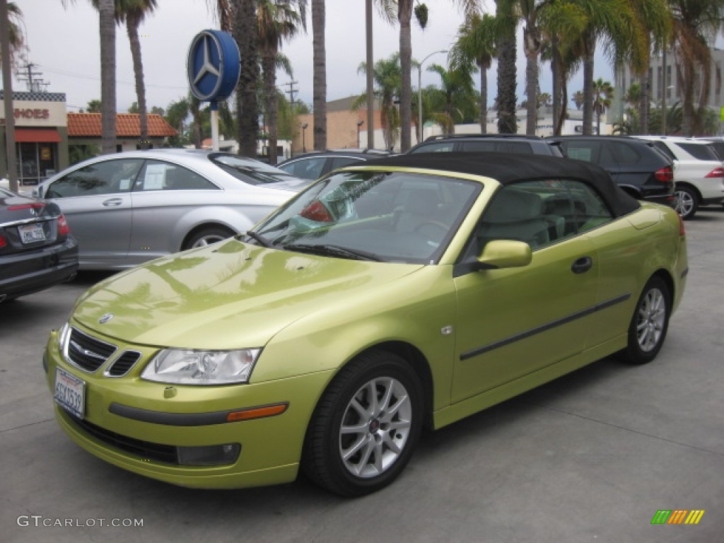 Lime Yellow Metallic 2005 Saab 9-3 Arc Convertible Exterior Photo #84070043