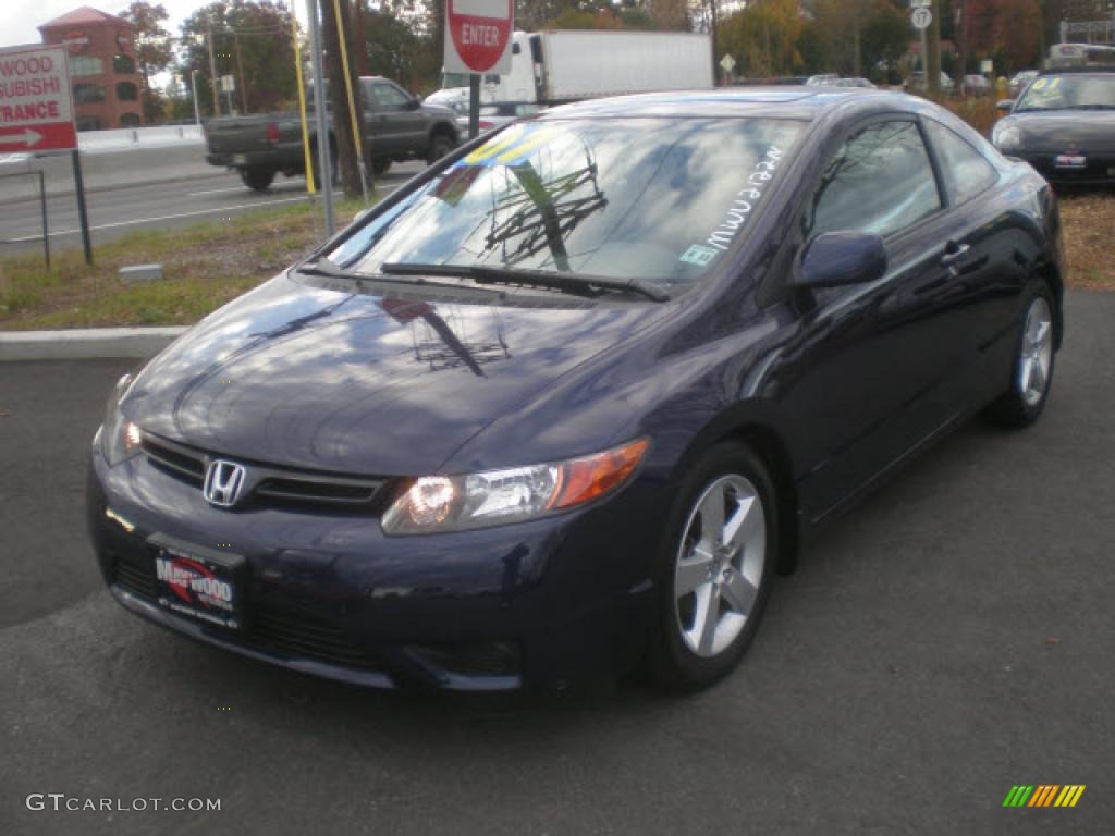 2007 Civic EX Coupe - Royal Blue Pearl / Gray photo #1