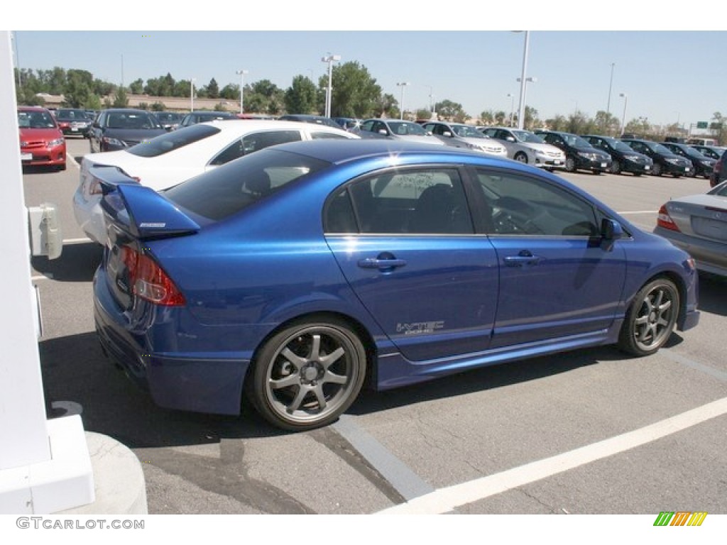 2008 Civic Si Sedan - Fiji Blue Pearl / Black photo #2