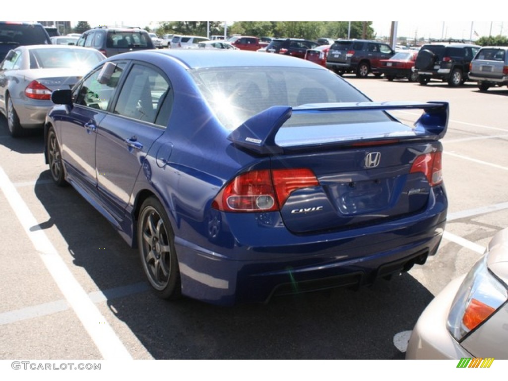 2008 Civic Si Sedan - Fiji Blue Pearl / Black photo #3