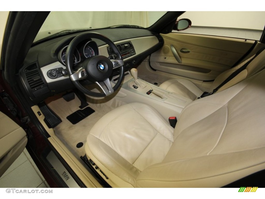 Dark Beige Interior 2005 BMW Z4 2.5i Roadster Photo #84072139