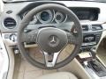 2014 Mercedes-Benz C Almond/Mocha Interior Steering Wheel Photo