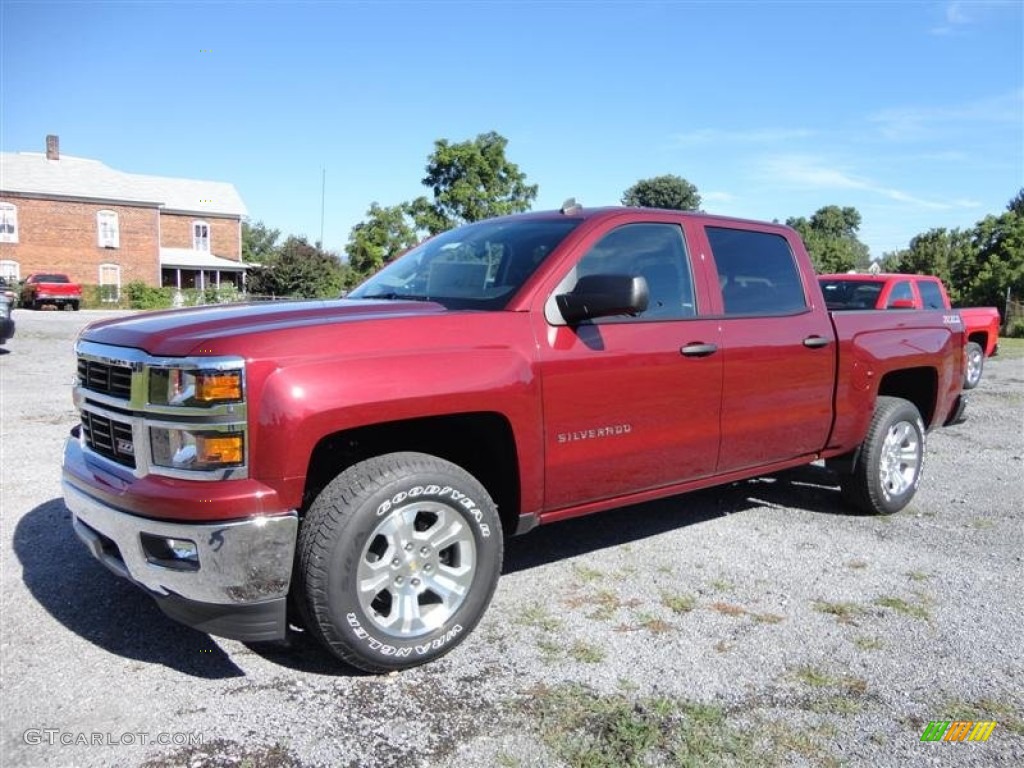 2014 Silverado 1500 LT Z71 Crew Cab 4x4 - Deep Ruby Metallic / Jet Black photo #3