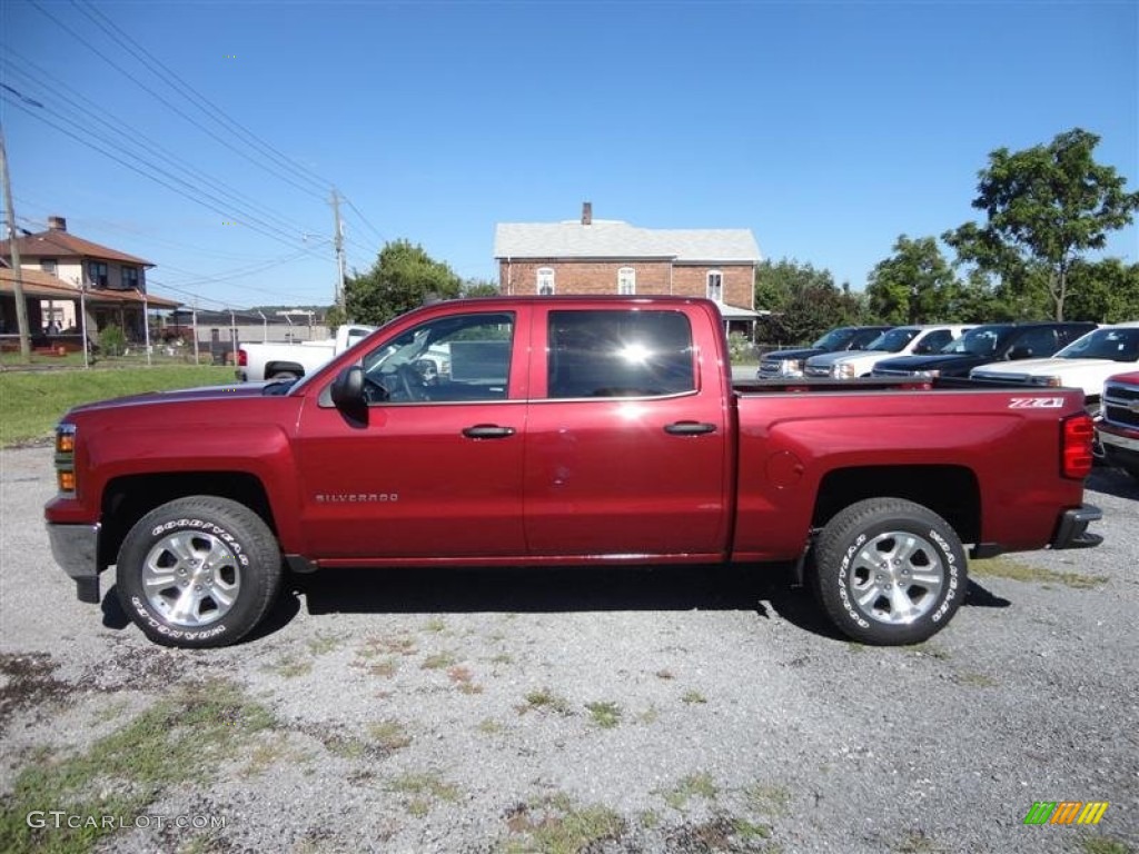 2014 Silverado 1500 LT Z71 Crew Cab 4x4 - Deep Ruby Metallic / Jet Black photo #4