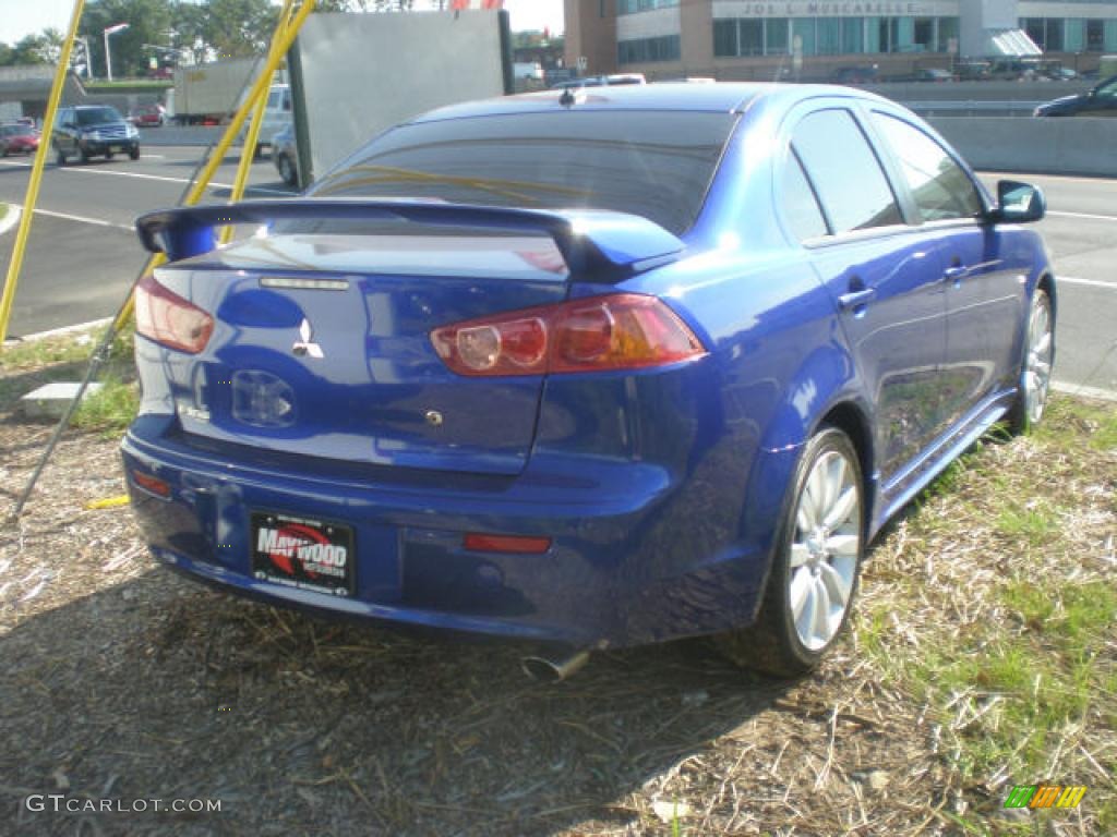 2008 Lancer GTS - Electric Blue Pearl / Black photo #2