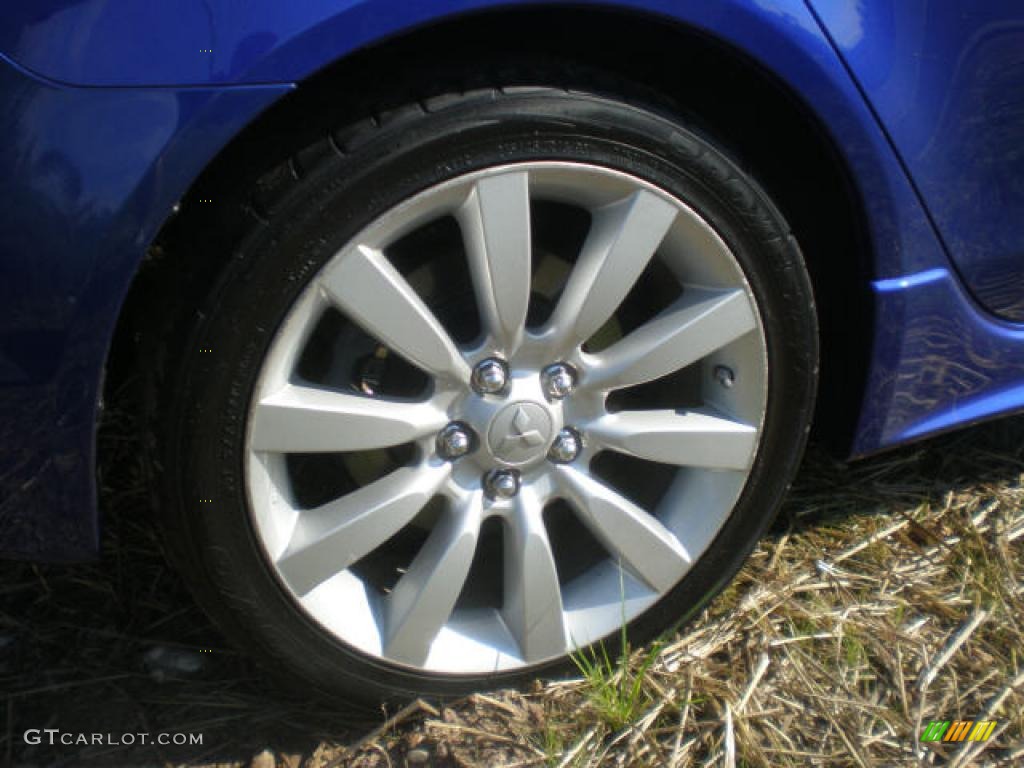 2008 Lancer GTS - Electric Blue Pearl / Black photo #3