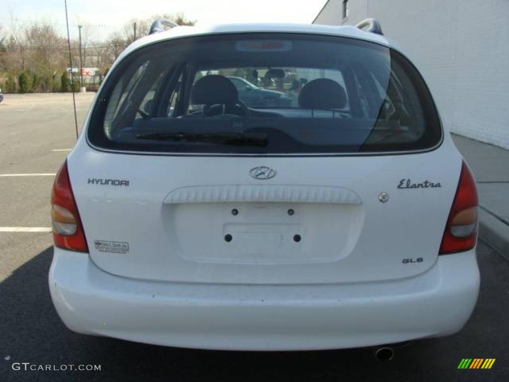 2000 Elantra GLS Wagon - Noble White / Gray photo #5