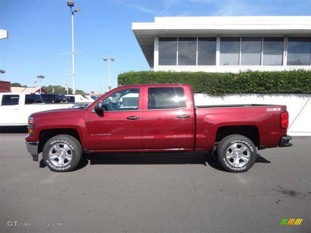 2014 Silverado 1500 LT Z71 Crew Cab 4x4 - Deep Ruby Metallic / Jet Black photo #4