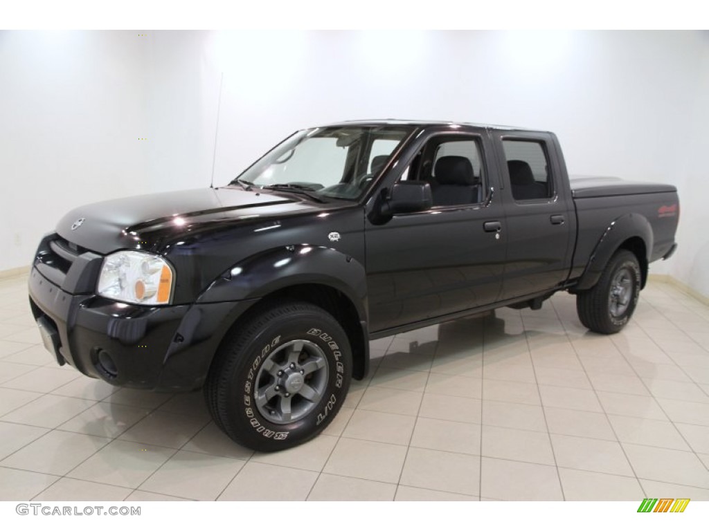 Super Black 2004 Nissan Frontier XE V6 Crew Cab 4x4 Exterior Photo #84073765