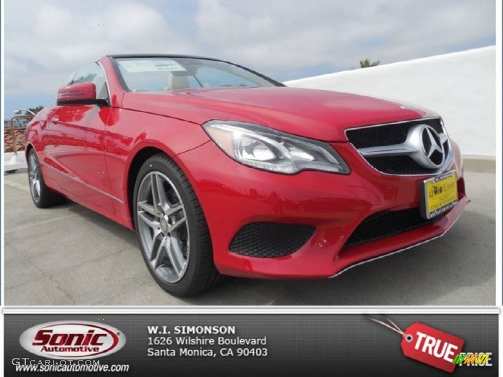 2014 E 350 Cabriolet - Mars Red / Silk Beige/Espresso Brown photo #1