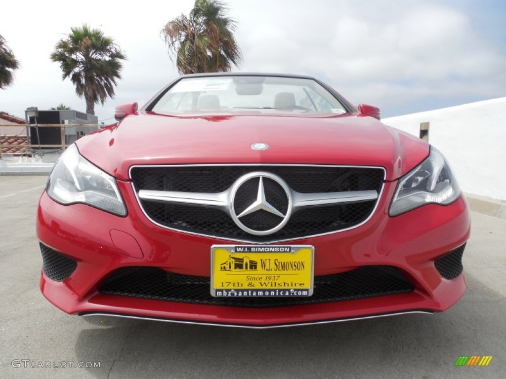 2014 E 350 Cabriolet - Mars Red / Silk Beige/Espresso Brown photo #2